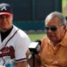 Chipper Jones and Bobby Cox.