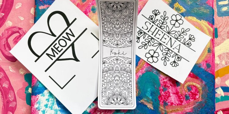 I made both personalized stickers and bookmarks and eventually got back into a creative flow. I even painted the canvases underneath.