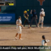 A softball game between Arizona State and Texas, with Texas leading 5-0 in the 7th inning.