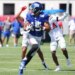 New York Giants wide receiver Collin Johnson (15) when the New York Giants practiced as part of Giants Training Camp Tuesday, August 22, 2023 at Quest Diagnostics Training Center in East Rutherford, NJ.