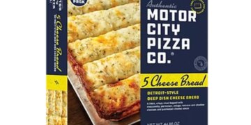 Box of Motor City Pizza Co. 5 Cheese Bread.