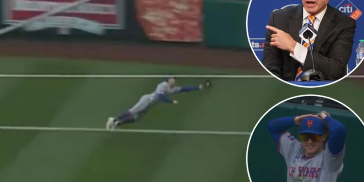 Gary Cohen breaks out SAT word to describe Carson Benge's Mets catch