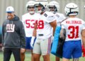 John Harbaugh (l.) and the Giants won't have joint practices with the Jets this summer.