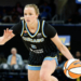 Chicago Sky guard Hailey van Lith (2) drives to the basket during the first half of a WNBA preseason game against the Atlanta Dream at Wintrust Arena.