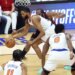 Mikal Bridges steals the ball from James Harden during the Knicks' 121-108 Game 3 win over the Cavaliers on May 23, 2026 in Cleveland.