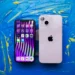 iPhone 13 Mini on the left and iPhone 13 on the right