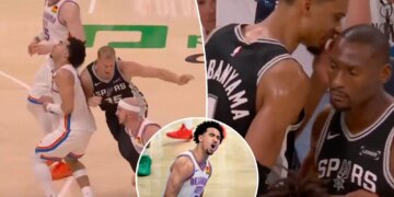 Jared McCain says Spurs veteran threatened 'another one' after hard foul -- as suspicious video emerges