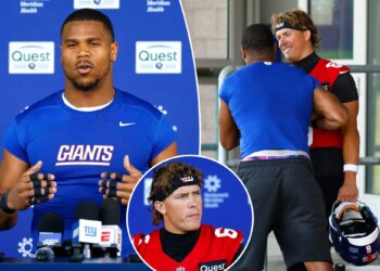 Jaxson Dart, Abdul Carter show united Giants front after QB's Trump introduction