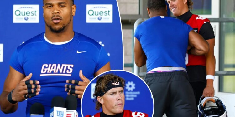 Jaxson Dart, Abdul Carter show united Giants front after QB's Trump introduction