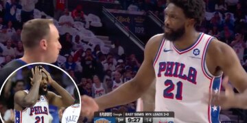 Joel Embiid alleges referee bias in Game 3 with 76ers’ hopes fading fast: ‘I guess it’s good when New York wins’