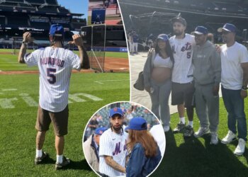 Jose Alvarado takes in Mets game as Knicks prepare for NBA Finals