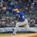 Toronto Blue Jays pitcher José Berríos throws a pitch during the second inning against the New York Yankees at Yankee Stadium in the Bronx, New York, USA, Friday, March 25, 2025.