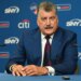 Keith Hernandez at a press conference for the New York Mets.