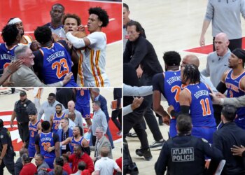 Knicks, Hawks get into fiery scuffle with two ejections in wild scene