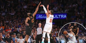 Knicks' Jalen Brunson kept on attacking Cavs' James Harden
