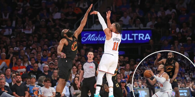 Knicks' Jalen Brunson kept on attacking Cavs' James Harden