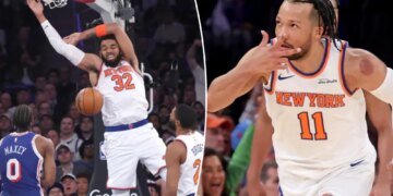 Knicks bludgeon 76ers in Game 1 of Eastern Conference semifinals