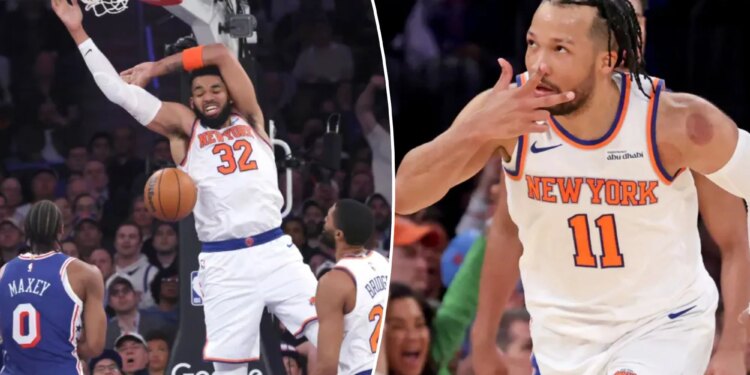 Knicks bludgeon 76ers in Game 1 of Eastern Conference semifinals