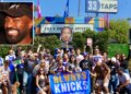 Knicks fans transform LA sports bar into LA's Madison Square Garden