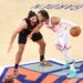 Jalen Brunson with the ball in Game 1 of the Eastern Conference finals on May 19, 2026.