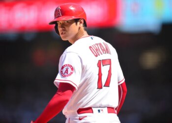Shohei Ohtani in his Angels uniform.