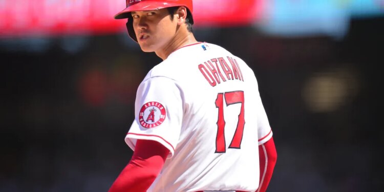 Shohei Ohtani in his Angels uniform.