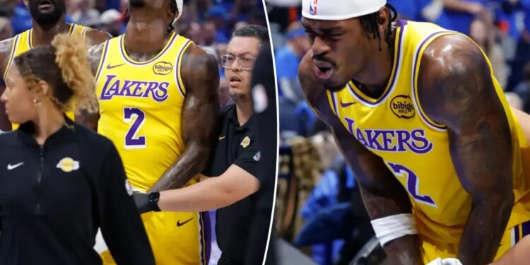 Lakers’ Jarred Vanderbilt left Game 1 at Thunder with injury