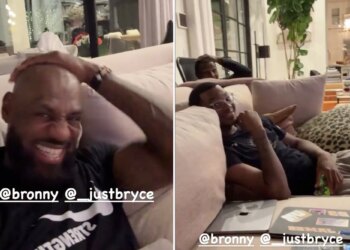 Lakers' LeBron James reunited with sons Bronny and Bryce