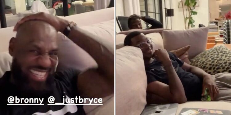 Lakers' LeBron James reunited with sons Bronny and Bryce