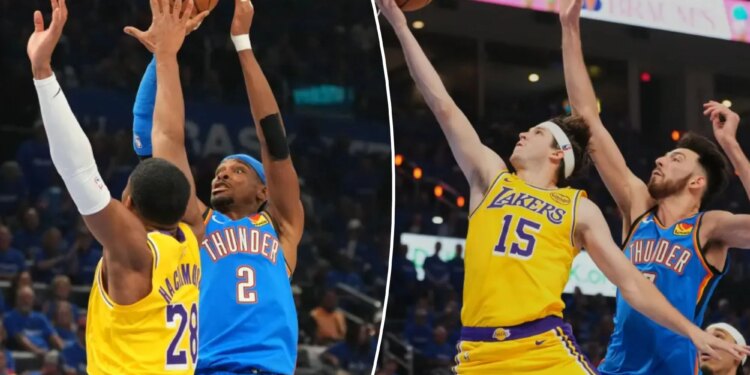 Lakers fall to Thunder 108-90 in Game 1 in Oklahoma City