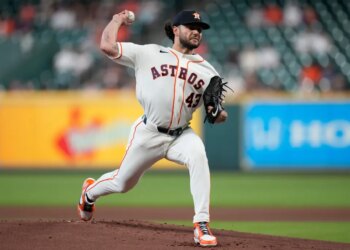 Lance McCullers Jr. pitching for the Houston Astros.