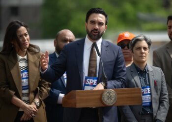 Mayor Zohran Mamdani speaks at a press conference regarding a housing announcement in the Bronx, New York.