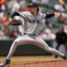 Yankees left-hander Max Fried pitches against the Orioles on May 13, 2026.