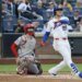 Juan Soto belts a solo homer in the first inning of the Mets' win over the Reds on May 27, 2026 at Citi Field.