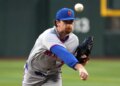 New York Mets pitcher Nolan McLean throws against the Arizona Diamondbacks.