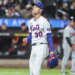 New York Mets relief pitcher Luke Weaver (30) gestures after retiring the side in the eighth inning against the