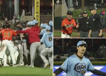 Minor league teams clash in benches-clearing brawl