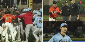 Minor league teams clash in benches-clearing brawl