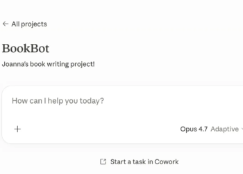 A screenshot of a custom Claude project, called BookBot.