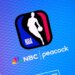Artwork promoting NBA on NBC and NBA on Peacock.