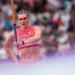 Alysha Newman competing in the women's pole vault at the 2024 Summer Olympics.