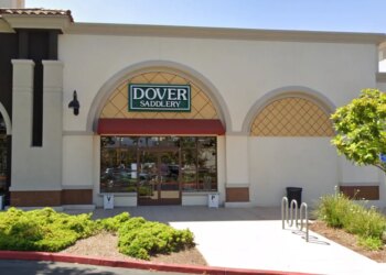 Exterior of Dover Saddlery tack shop in Moorpark, California.