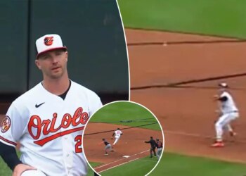 Pete Alonso makes bizarre error for Orioles as double play attempt goes horribly wrong