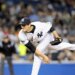 Yankees pitcher Carl Pavano pitches in the first inning.