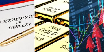 Portfolio diversification: Balancing stocks, CDs and gold