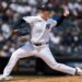 New York Yankees pitcher Ryan Weathers (40) throws a pitch.
