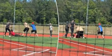 Sheriff's deputy, umpire arrested in wild Grand Slam baseball brawl