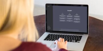 Woman using Chat GPT