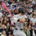 New York Yankees right fielder Spencer Jones (78) hits a single.