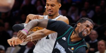 Spurs' Victor Wembanyama ejected after elbowing Timberwolves player